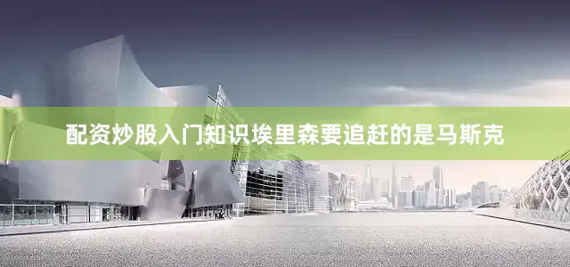 配资炒股入门知识埃里森要追赶的是马斯克